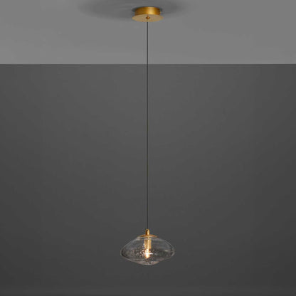 Nova Luce King G9 skleněné závěsné svítidlo zlaté