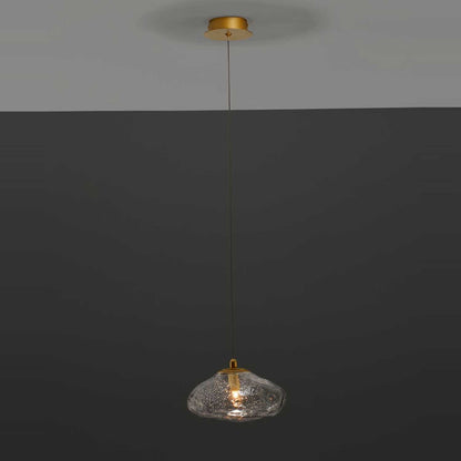 Nova Luce King G9 skleněné závěsné svítidlo zlaté