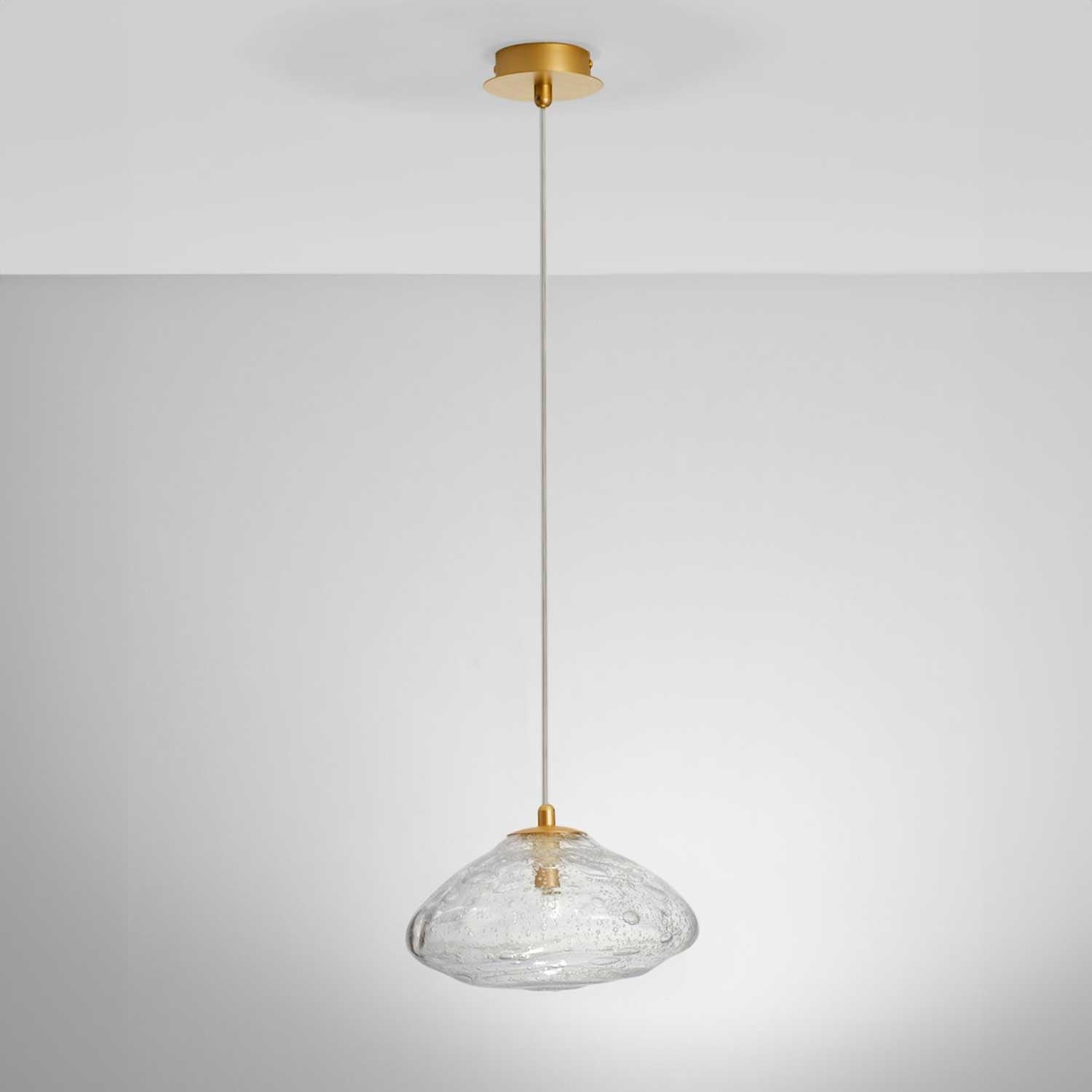 Nova Luce King G9 skleněné závěsné svítidlo zlaté