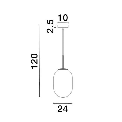 Nova Luce Chrysi G9 skleněné závěsné svítidlo zlaté