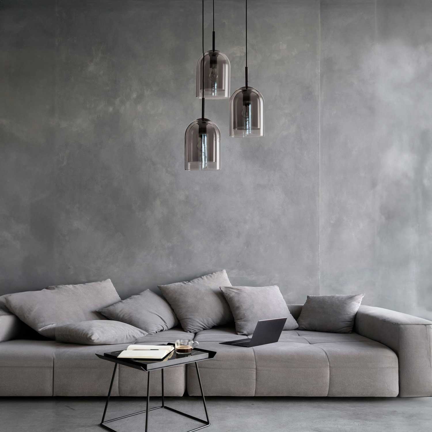 Nova Luce Velor trio E27 skleněné závěsné svítidlo