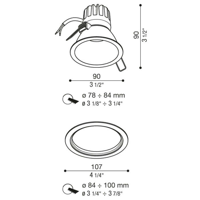 Lombardo Pop kruhové LED zápustné svítidlo IP65