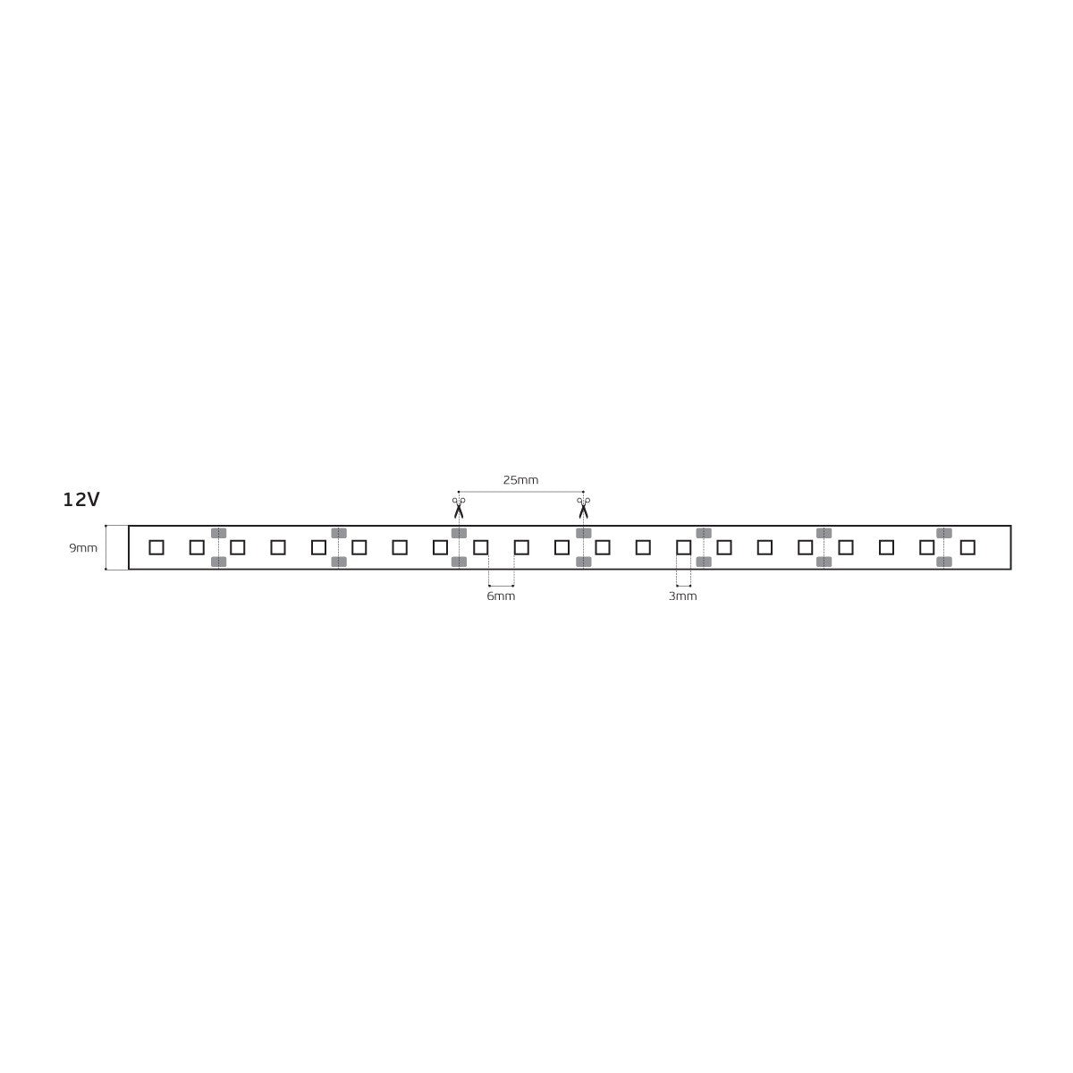 LED лента 12V CRI80 IP55 6000K (5 м)