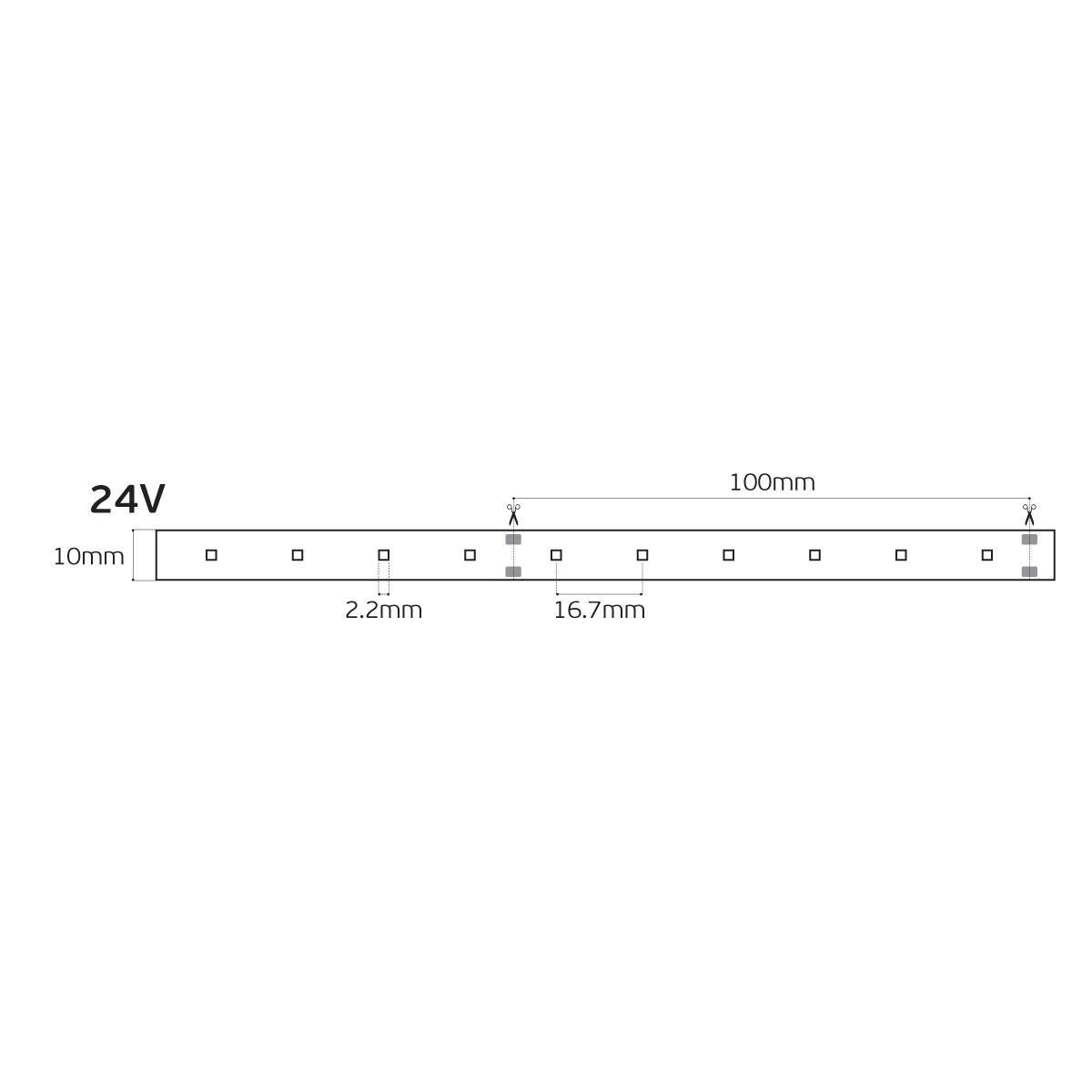 LED лента 24V CRI90 IP20 2700K (5 м)