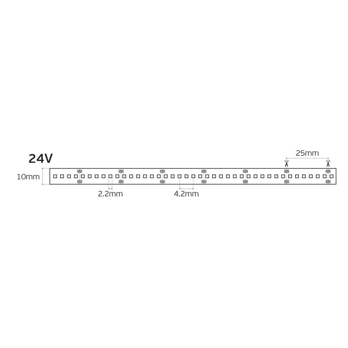 LED лента 24V CRI90 IP20 2700K (5 м)