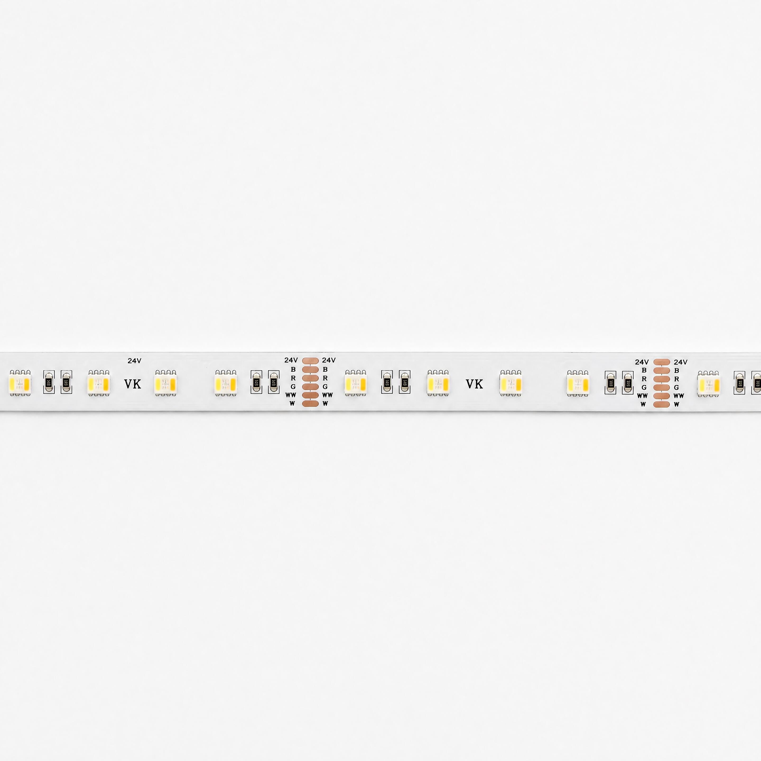 LED лента RGB+CCT 24V 18W/m CRI90 IP67 2400K–6000K (5m)