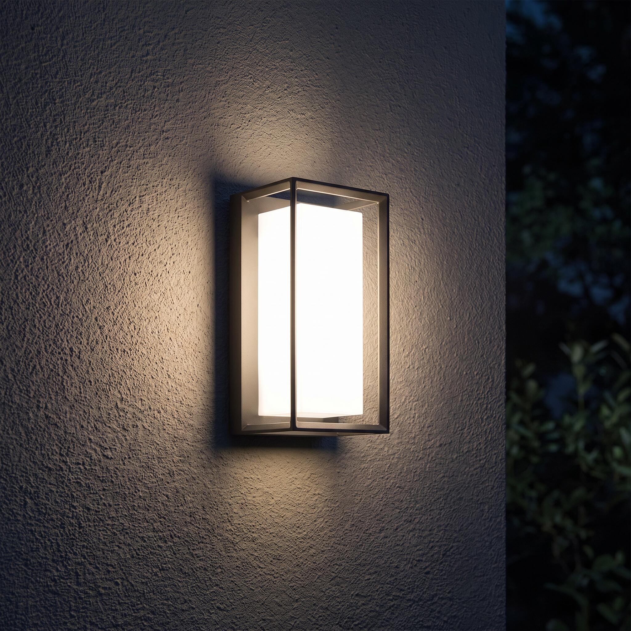 VK Light Neon LED стенна лампа IP65, правоъгълна