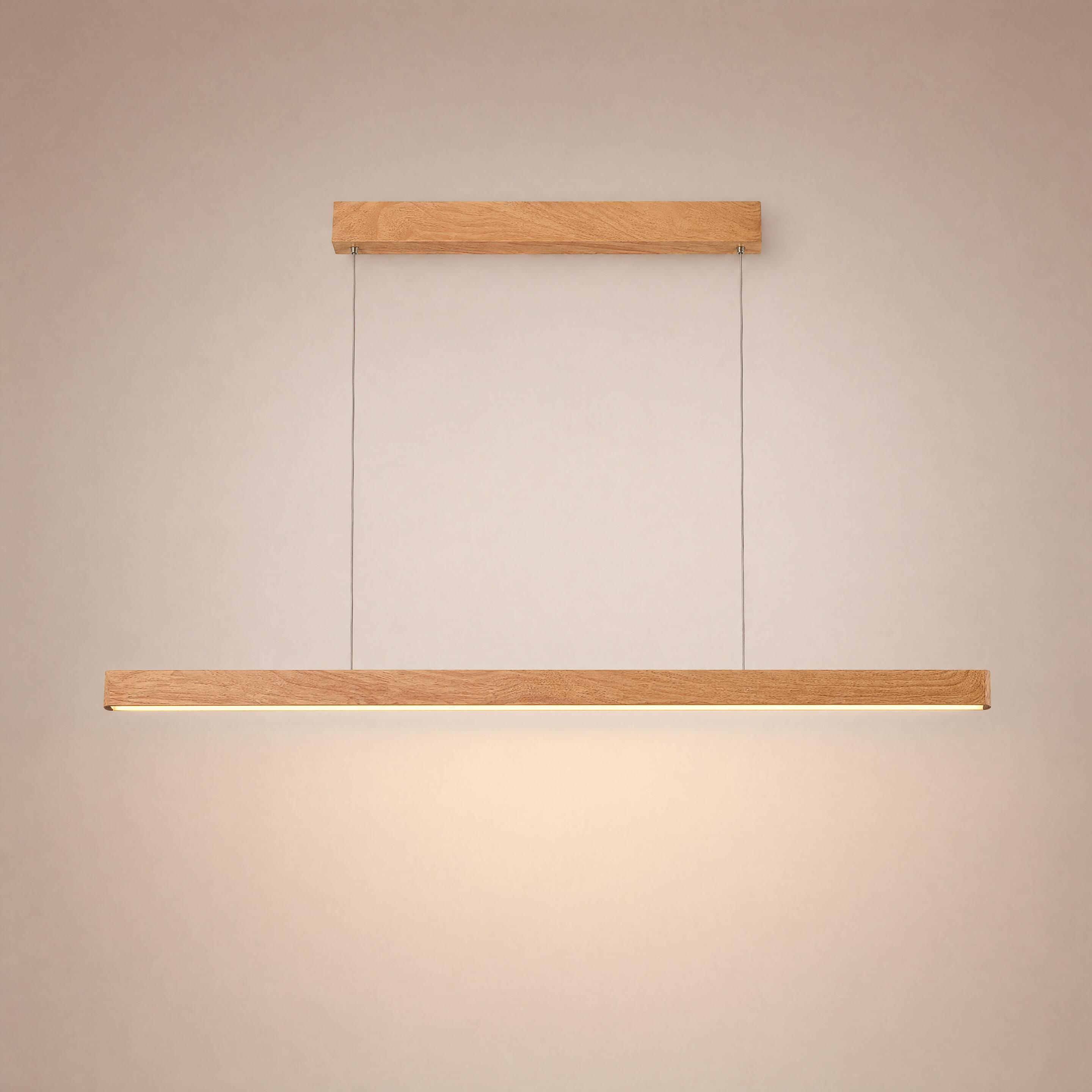 VK Light Orra LED висяща линейна дървена лампа