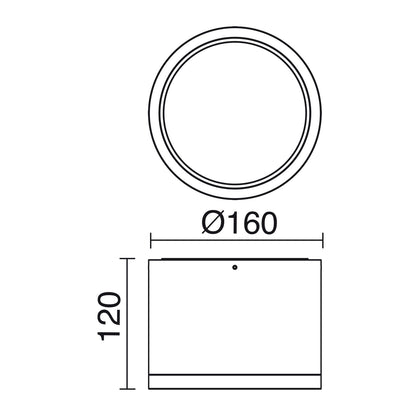Indeluz Buis LED stropní svítidlo bílé