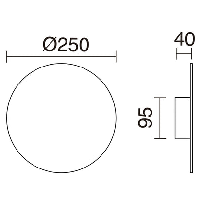 Exo Circular LED nástěnné svítidlo černé