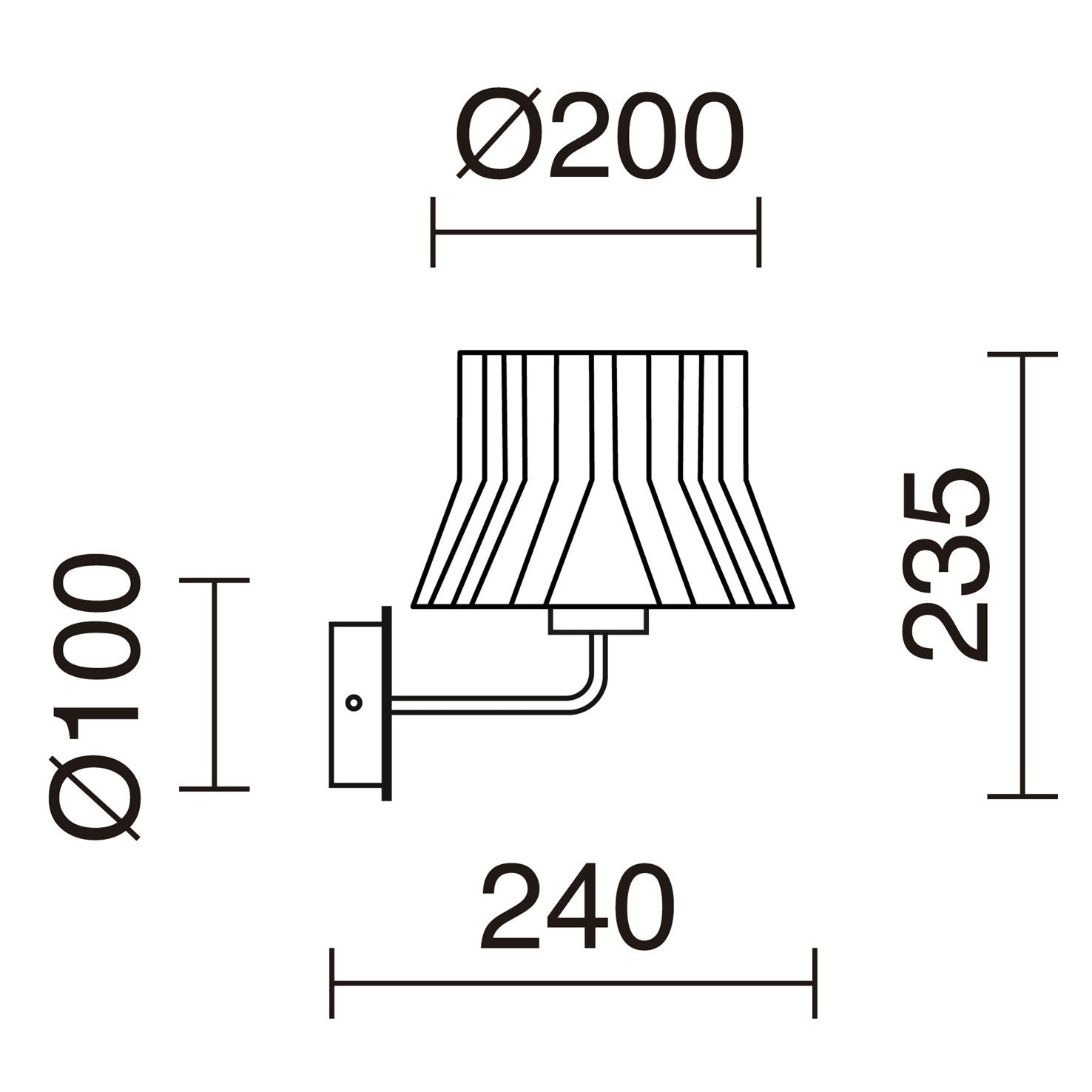 Exo Cora W E27 nástěnné svítidlo bílé