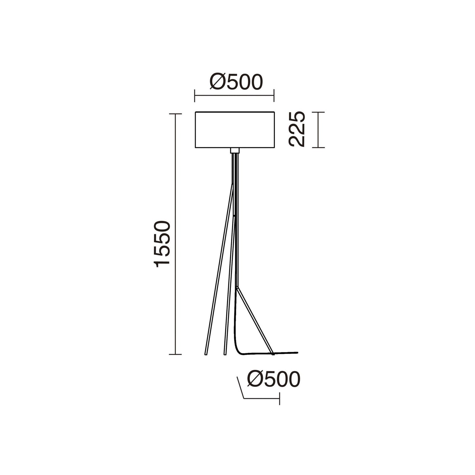 Exo Diagonal F E27 stojací svítidlo bílé