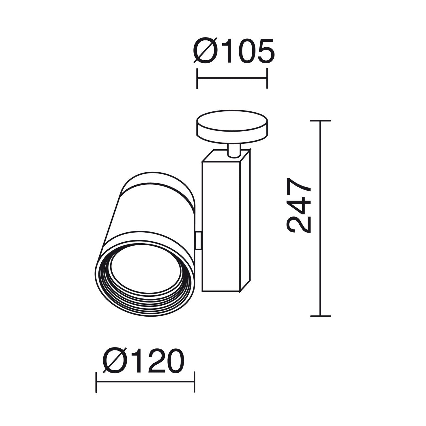 Indeluz Florida LED stropní svítidlo bílé