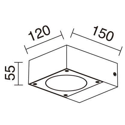 Dopo Guiu LED přisazené svítidlo antracitové
