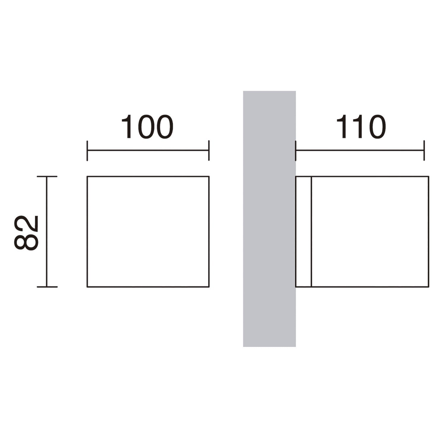 Dopo Isora down LED přisazené svítidlo šedé