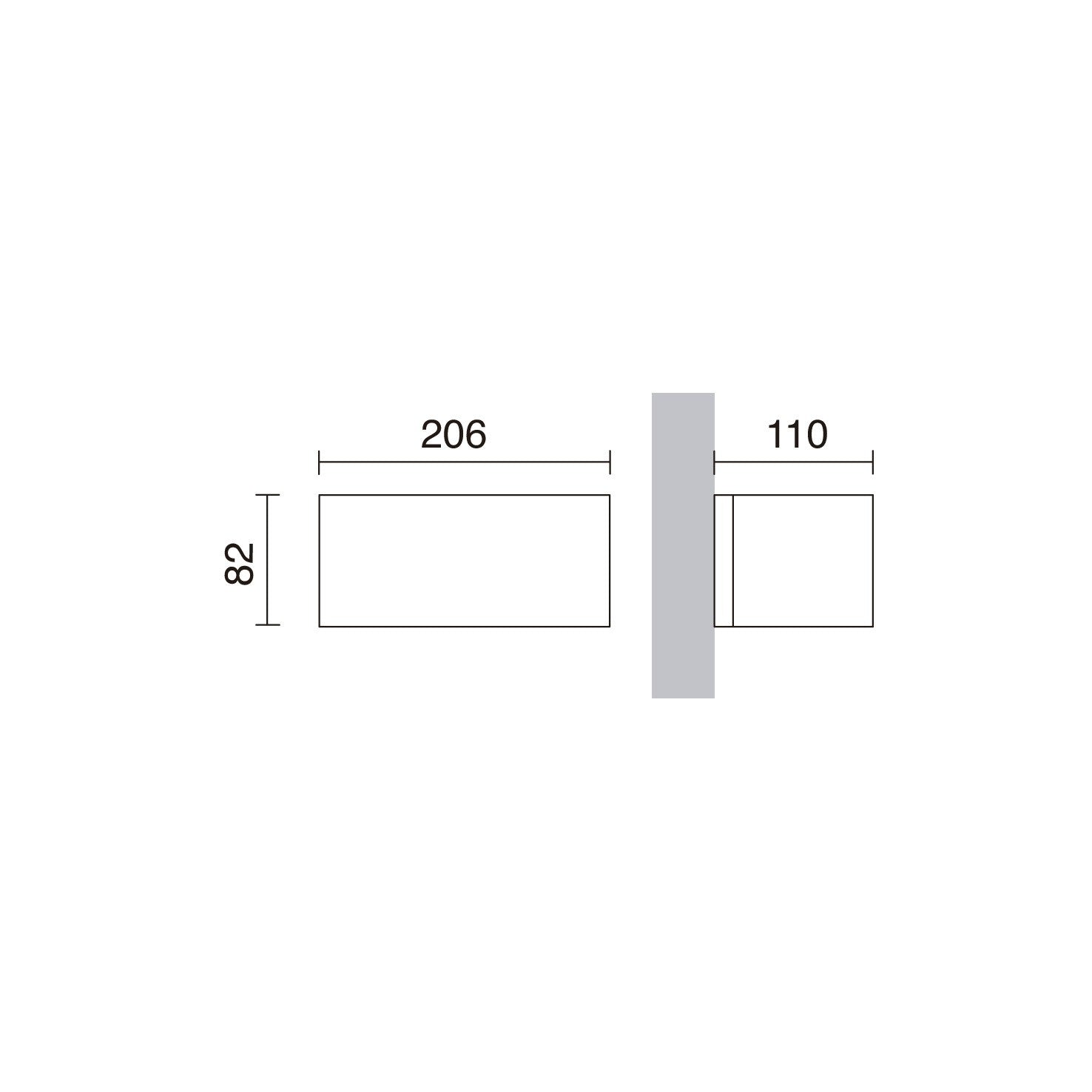 Dopo Isora down rectangle LED přisazené svítidlo bílé