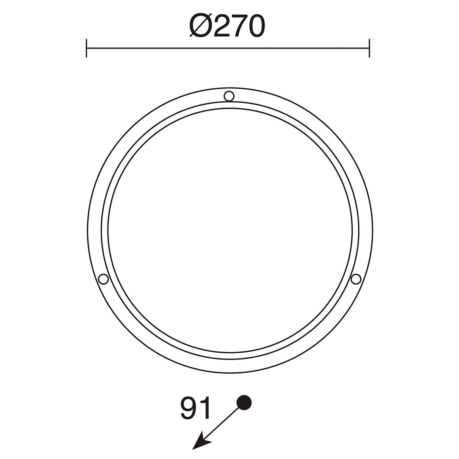 Cristher Plaff round E27 přisazené svítidlo bílé