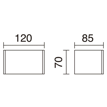 Exo Rett LED nástěnné svítidlo stříbrné