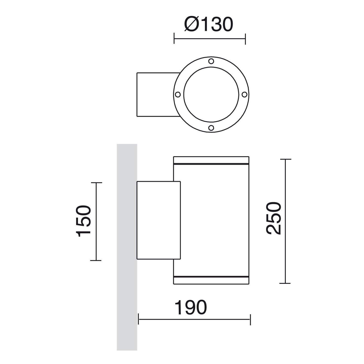 Cristher Seth up/down LED přisazené svítidlo hnědé