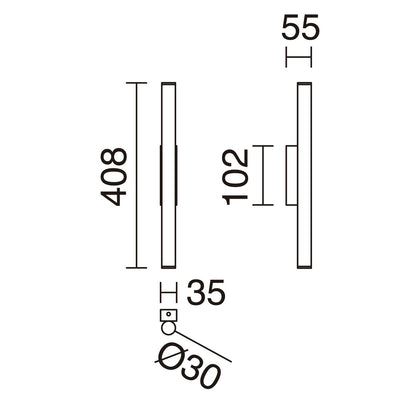 Exo Tania micro LED nástěnné svítidlo černé