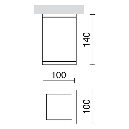 Cristher Seth Square GU10 přisazené svítidlo