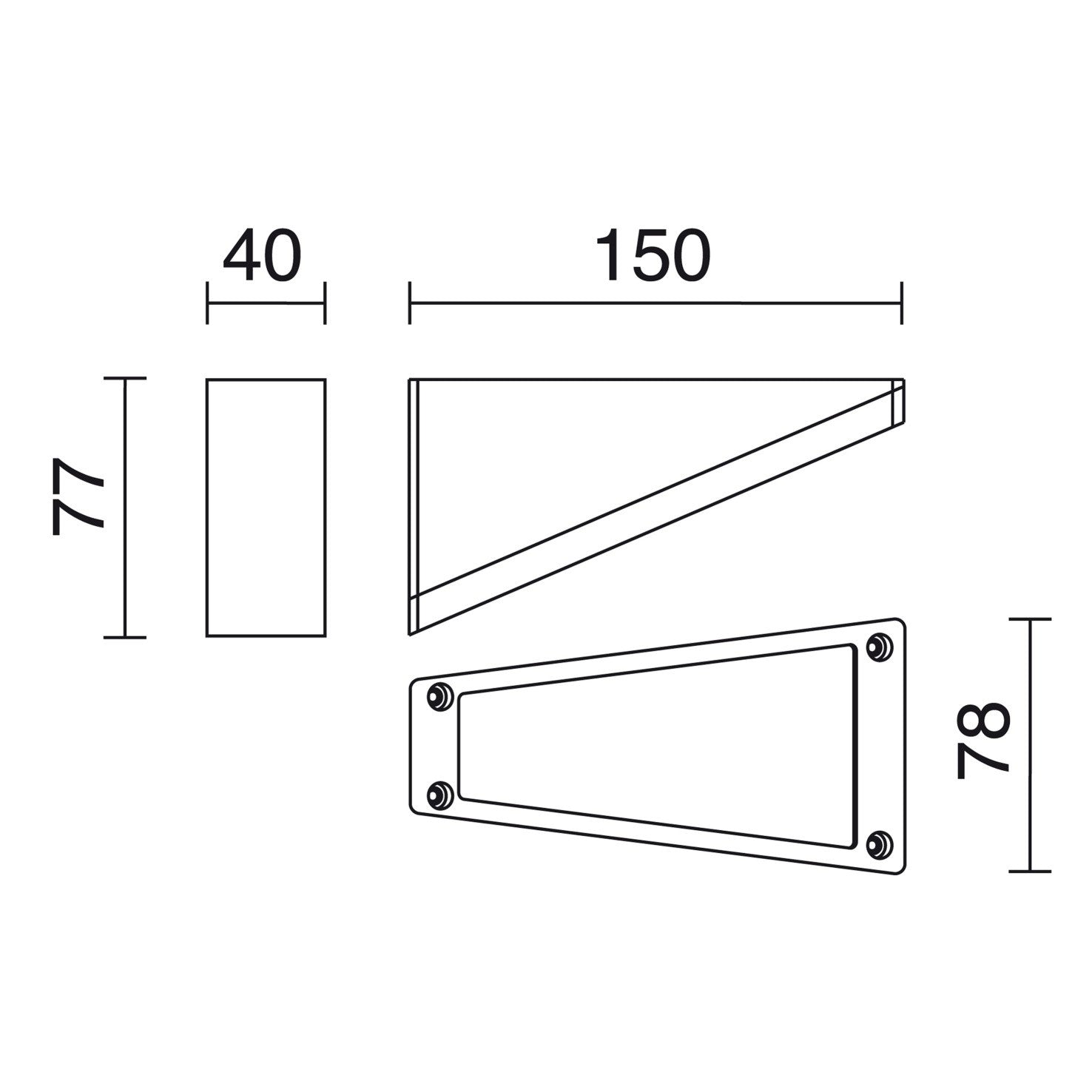 Cristher Tringlo LED přisazené svítidlo