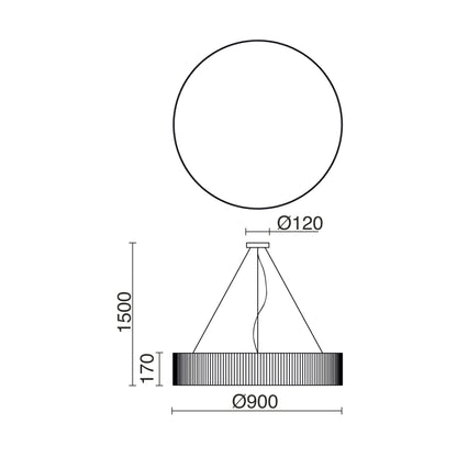 Exo Vorada C LED závěsné svítidlo béžové