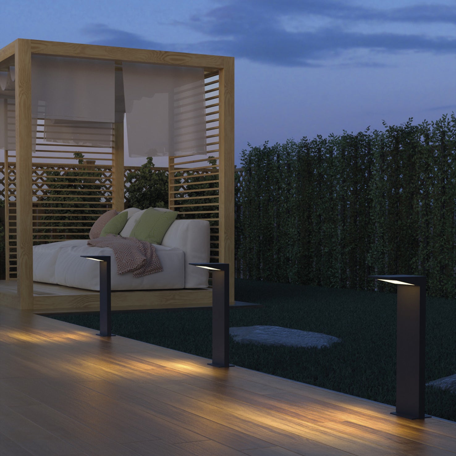 Dopo Como L LED sloupkové svítidlo antracitové SOLÁRNÍ