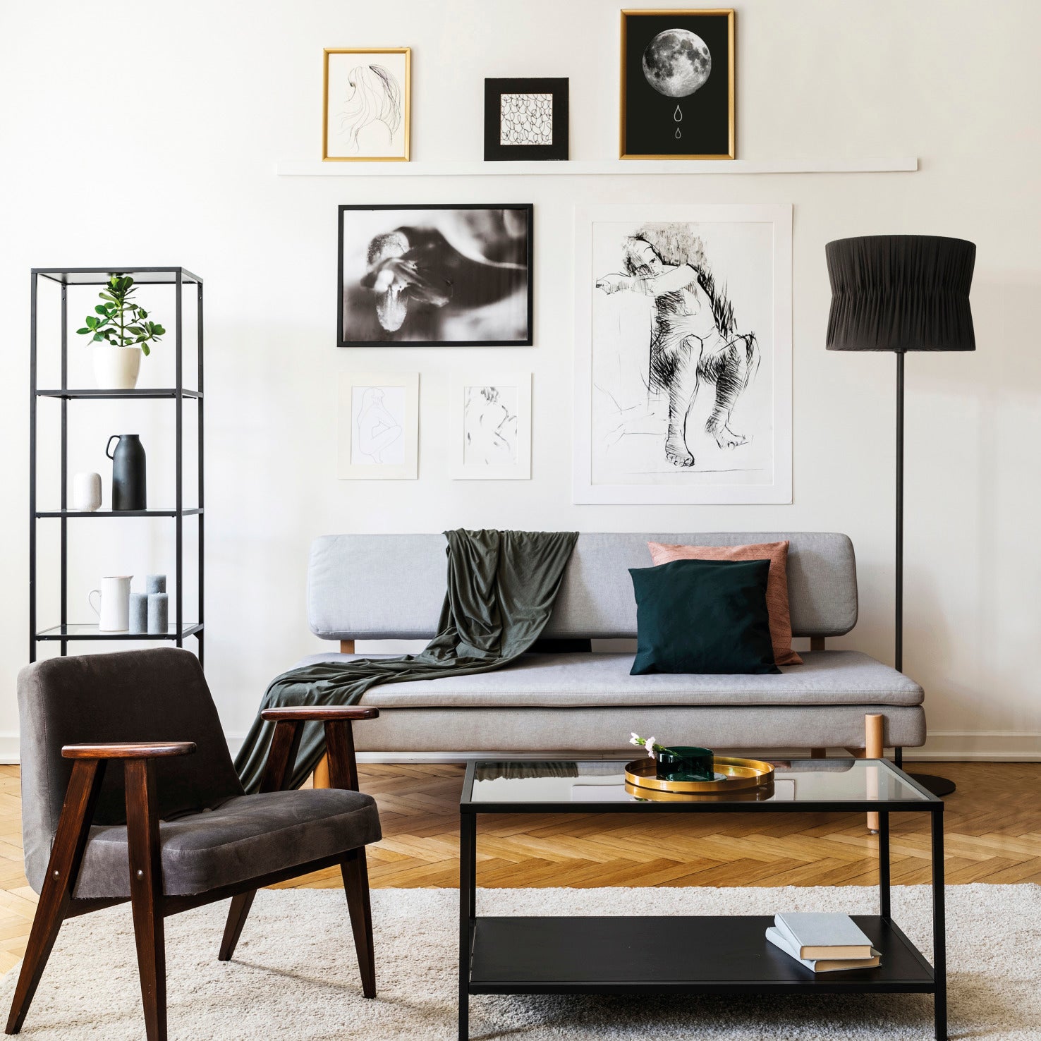 Exo Cora F E27 stojací svítidlo černé