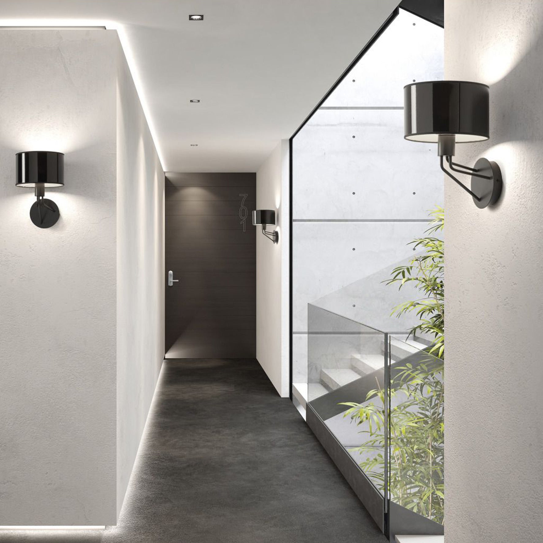 Exo Diagonal W E27 nástěnné svítidlo černé