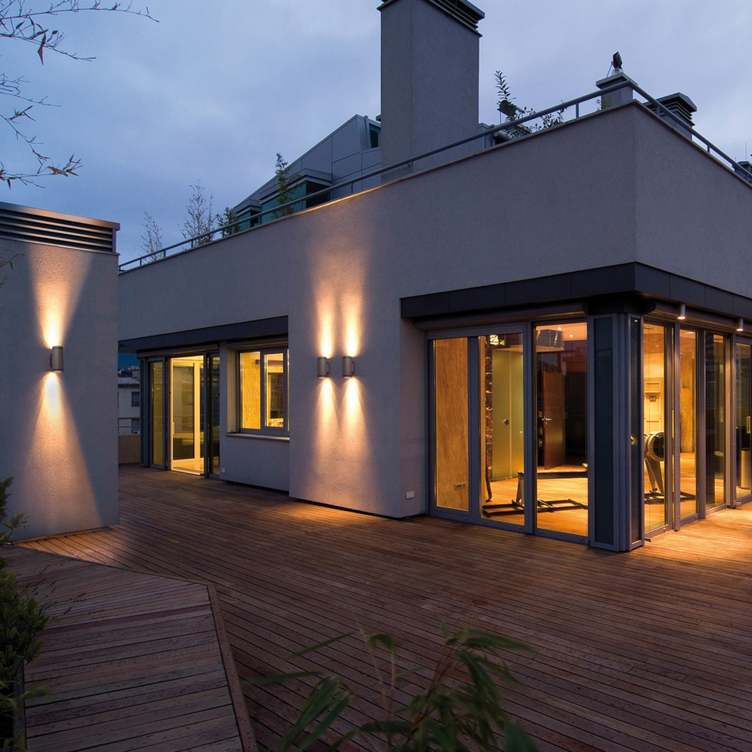 Cristher Seth down LED přisazené svítidlo hnědé