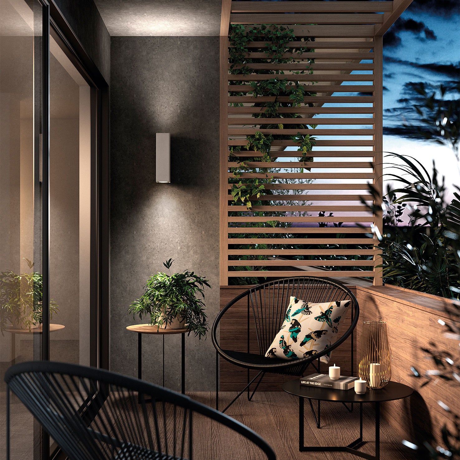 Cristher Stone wall square GU10 přisazené svítidlo červené