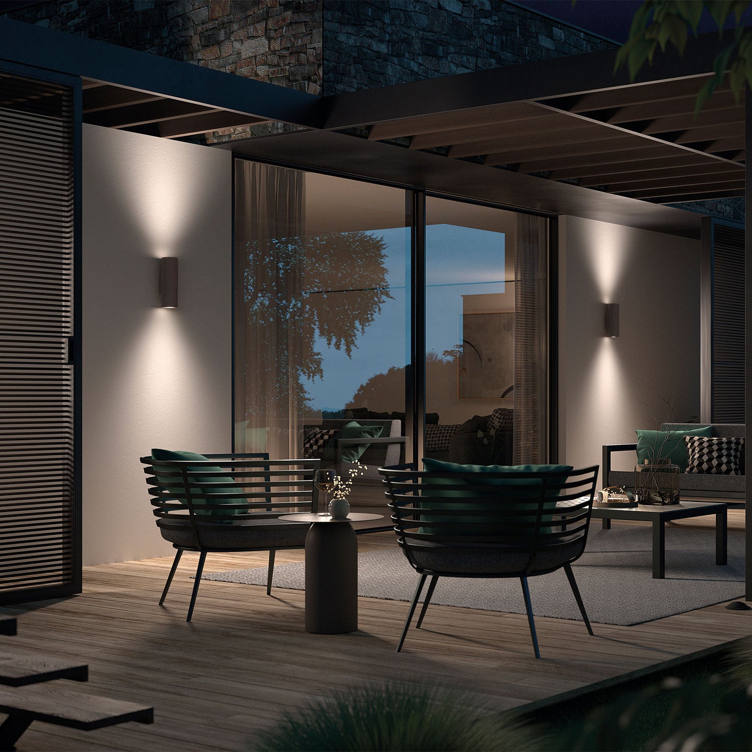 Cristher Stone wall round GU10 přisazené svítidlo šedé