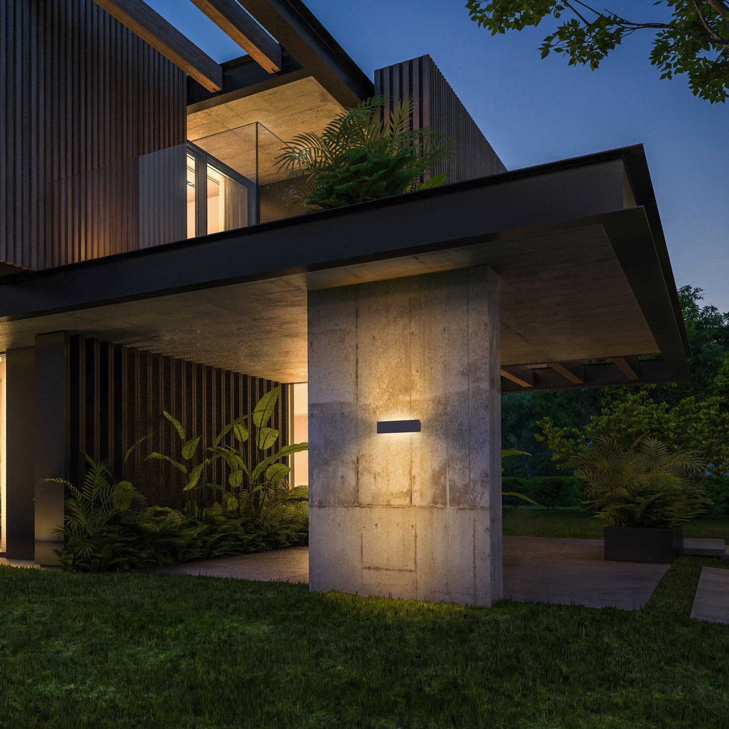 Cristher Stone wall LED přisazené svítidlo antracitové