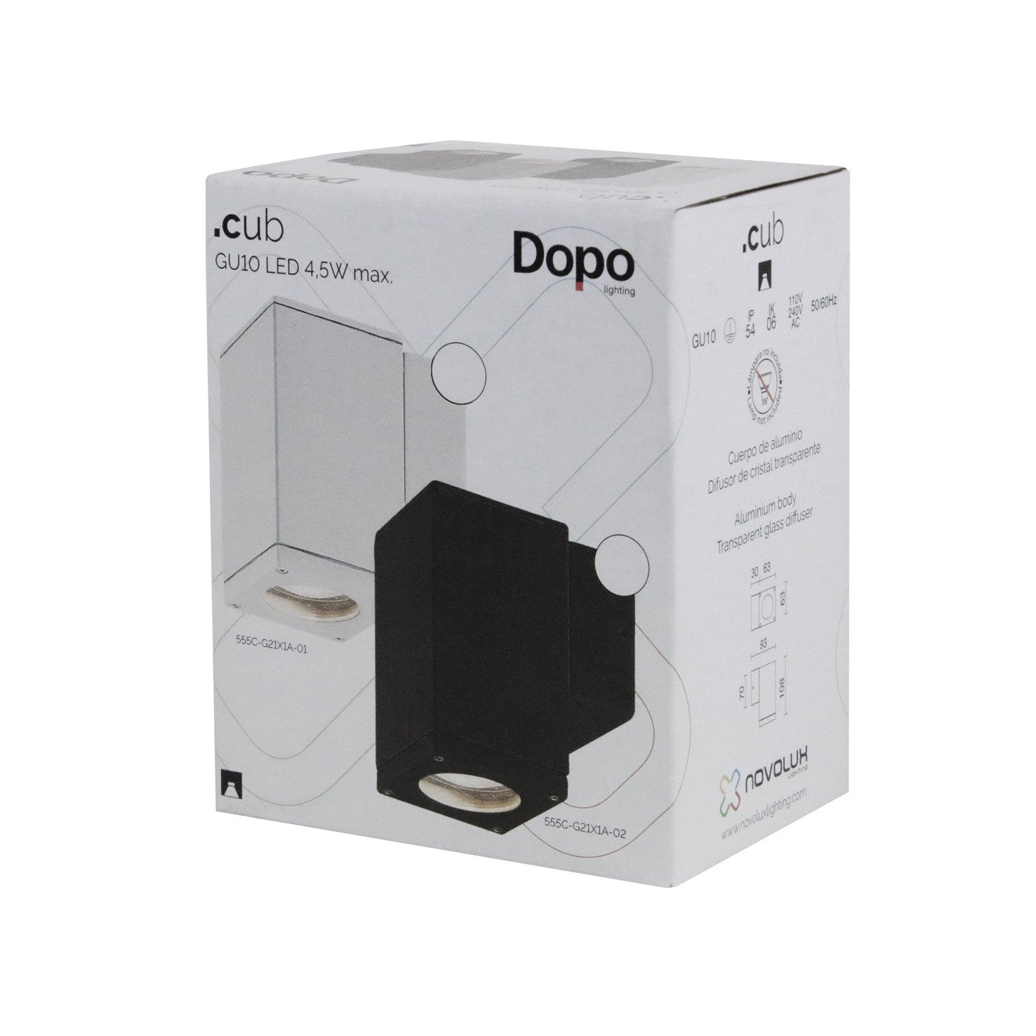 Dopo Cub down GU10 přisazené svítidlo černé