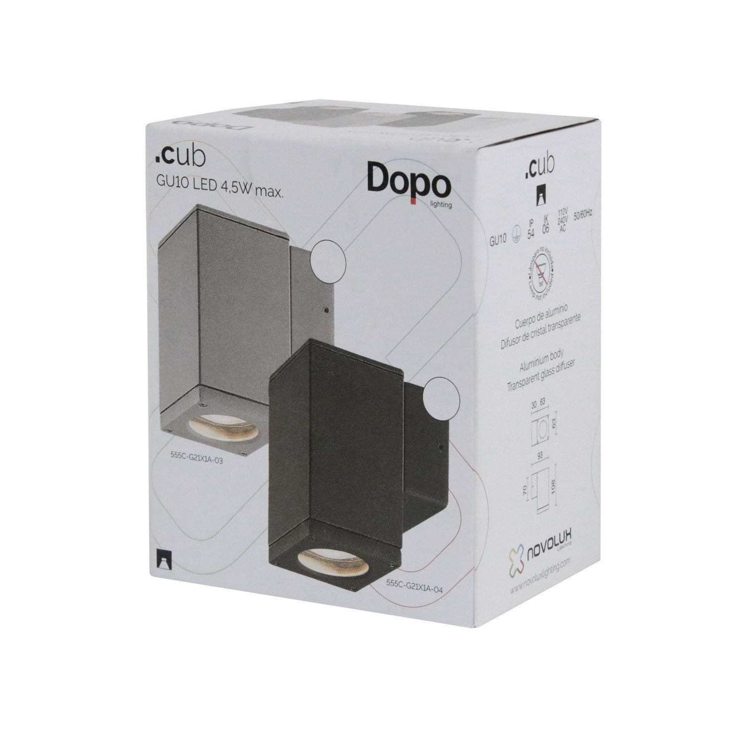 Dopo Cub down GU10 přisazené svítidlo antracitové