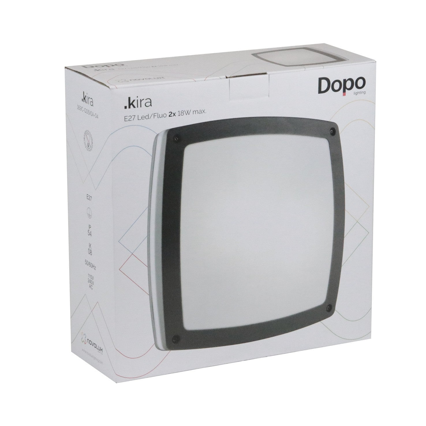 Dopo Kira square E27 přisazené svítidlo antracitové