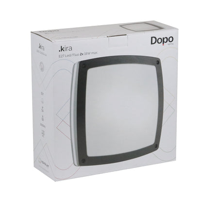 Dopo Kira square E27 přisazené svítidlo antracitové