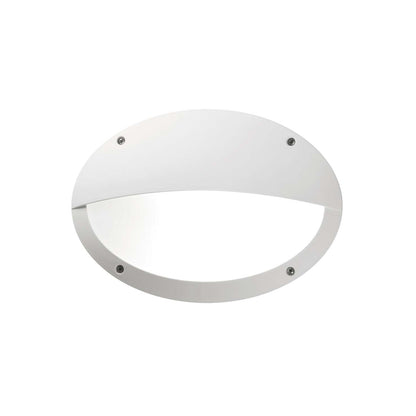 Dopo Teia oval hood E27 přisazené svítidlo bílé