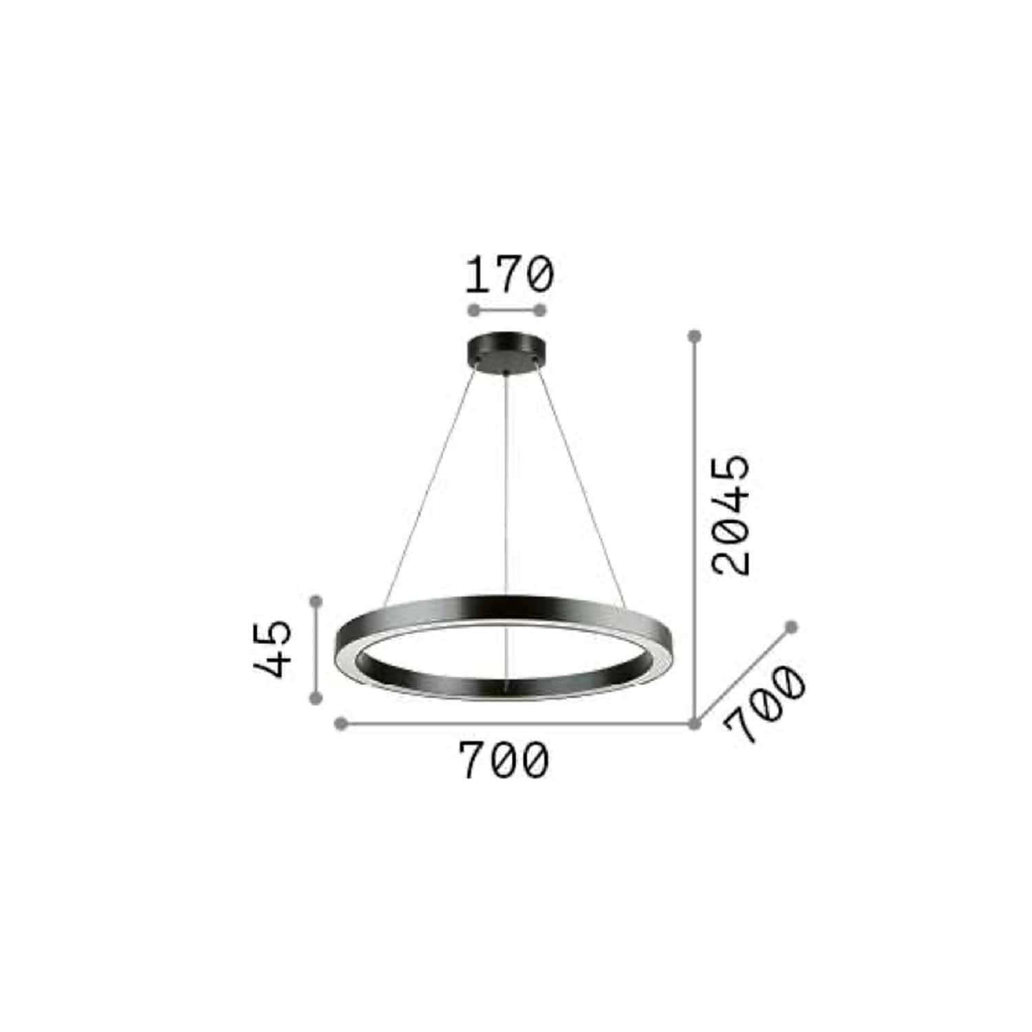Ideal lux Oracle LED kruhové svítidlo černé